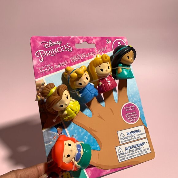 Disney Princess Bath Time Finger Puppets Set - Ariel, Belle, Cinderella, Aurora, - Picture 5 of 8